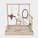 LLY 2019 Parrot Cage Standing Pole Training Frame Bird Perch Parrot Wood Activity Stand Bite Toy Birdcage Exercise for Cockatoo Parakeet Cockatielthumb 3