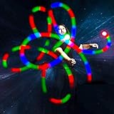GloFX LED Poi Balls: Light UP 9-Mode Poi - Bright Flow Toy Light Painting Spin Glow Dancing Light Show Rave Prop