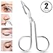 Koicaxy Tweezers for Eyebrows, Scissors Tweezers for Nose Hair,Stainless Steel Scissors Shaped with Slant Tip Straight Tip Hair gripping Eyebrow & Ingrown Hair Remover for Girl Women Men (B)