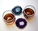 Moontree Natural Sliced Agate Coasters with Whiskey Glass Whiskey Decanter Wine Glasses