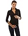 PattyBoutik Mama V Neck Long Sleeve Maternity Polo Shirt
