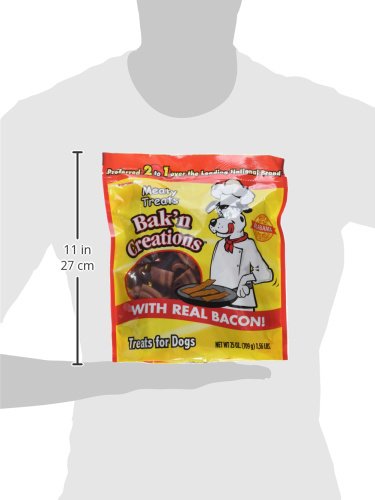 MEATY TREATS BAK’N CREATION DOG TREATS BACON, 25 OZ, 1PIECE