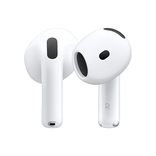 Apple AirPods 4 Wireless Earbuds, Bluetooth Headphones, with Active Noise Cancellation (Renewed)