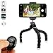 Phone Tripod, Auto Tech Portable and Adjustable Camera Stand Holder with Bluetooth Remote and Universal Clip for any Smartphone, Cellphone, iPhone, Android, Camera, GoPro | Flexible Mini iPhone Tripod