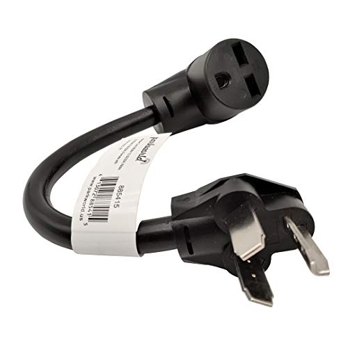 650 Welder Adapter NEMA 1030P 30A 3Prong Dryer to NEMA 650R, 50 Amp, 250 Volt female connector