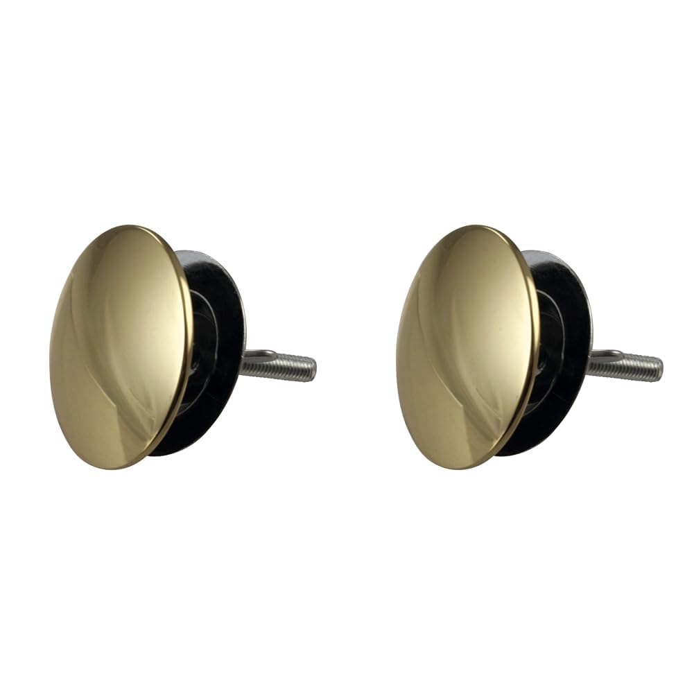 Westbrass D202-01 2" Kitchen Sink Hole Cover, Polished Brass, 2 Pack
