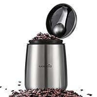 Easehold Coffee Canister,Coffee Bean Container Airtight Container Stainless Steel Food Storage Container with Bonus Magnetic Scoop 18 oz