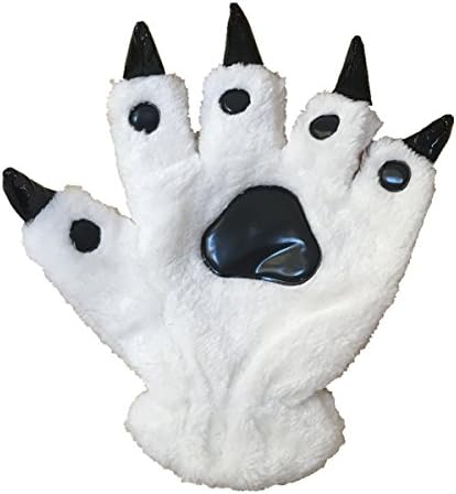 Unisex Bear Plush Paw Claw Gloves Soft Winter Mittens