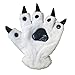 Unisex Bear Plush Paw Claw Gloves Soft Winter Mittens White