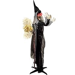 JOYIN 72" Halloween Animated Standing Talking Witch
