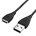 Fitbit Surge Charger, MoKo Replacement USB Data Sync Charger Charging Cable Cord for Fitbit Surgee Fitness Smartwatch, BLACK