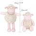Zooawa Stuffed Animal Plush Toy, Soft Cute Lamb Bedtime Sheep Figure Nursery Toy for Toddlers, Pink, 13