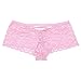 CHICTRY Men's Lace Sissy Pouch Briefs Criss-Cross Back Lingerie Crossdress Underwear Pink Medium(Waist:27.0-39.0