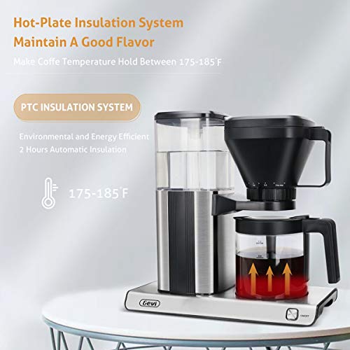 Coffee Maker，Gevi Pour Over Drip Coffee Maker with Warming