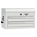 Viper Tool Storage V218MCWH 18-Inch 2-Drawer 18G Steel Mini Storage Chest w/ Lid Compartment, White