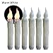 Cozeyat 6pcs Battery Operated Warm White Flameless Taper Candles, Flickering LED Taper Candles with Timer for Christmas, Wedding, Candelabra, Sconces, Chandelier, Menorah ( Battery not included )