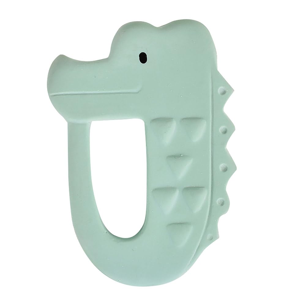 Tikiri 8591504 Rubber Teething Ring Crocodile Natural Rubber for Babies 0+ Months Green — image 1