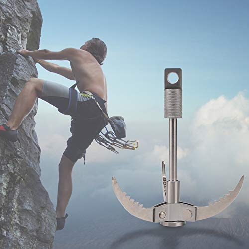KUNMO Grappling Hook, Folding Grappling Hook 3Claw Stainless Steel