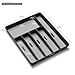 madesmart Classic Large Silverware Tray - Granite |CLASSIC COLLECTION | 6-Compartments| Kitchen Drawer Organizer | Soft-Grip Lining and Non-Slip Rubber Feet | BPA-Free