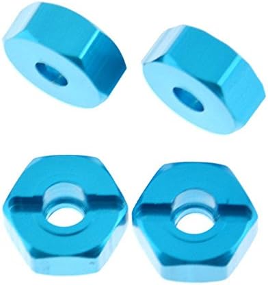 4pcs Blue 12mm Clamp Rock Crawler Wheel Hex Hub Mount For RC 1:10 HSP