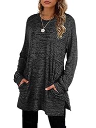 XIEERDUO Comfy Sweatshirts For Women Tunic Tops
