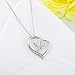 Angel caller 925 Sterling Silver Zirconia Heart Horse Head Necklace Jewelry Gift for Women Girls ,18