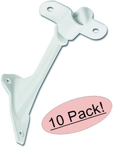 10 Pack - Designers Impressions White Handrail Bracket : 7745-10 Pack