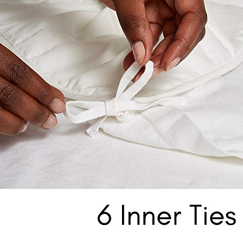 Natural Linen Duvet Cover from Baloo, Removable Cover for Weighted