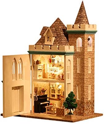 Diyミニチュアドールハウスキット 通信販売 木製ミニチュアドールハウス音楽玩具モデルキット ビルドするキッチンバッグ プレイセット 手作りミニチュアハウス