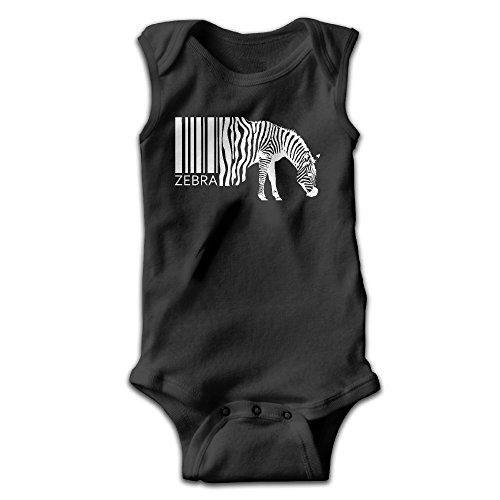 Girl Boy Clothing Sleeveless ZEBRA One Pieces Summer Romper Black