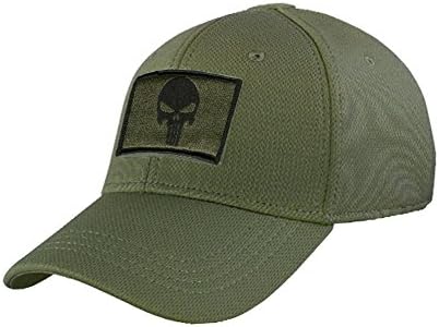 Condor Fitted Tactical Cap Bundle (Punisher/DTOM Patches) - OD S/M