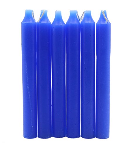 GovindaTaper Candle 6 Inch - Blue- Pack of 36