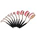 Vander Makeup brushes10 Pcs Fashionable Professional Super Soft Oval Toothbrush Makeup Brush Set Foundation Brushes Contour Powder Blush Concealer Eyeliner Brush Cosmetics Tool Christmas Gift