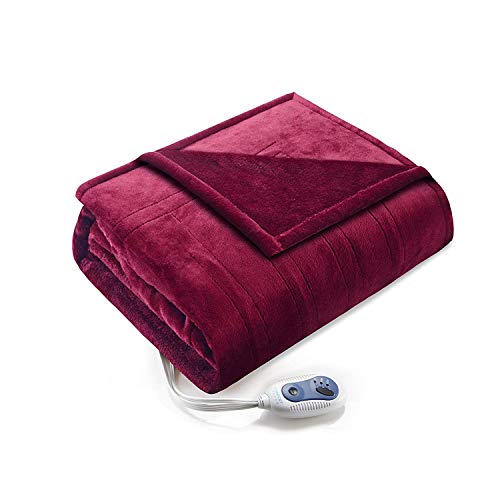Comfort Spaces Luxury Microplush Electric Wrap Blanket Super Soft and
