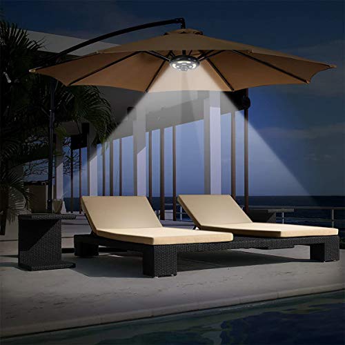 Patio Umbrella Lights, Rechargeable Linkax LED Lights 3 Lighting Modes