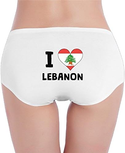 Women's I Love And Heart Lebanon Logo Sexy Low-Rise Hipster Panties