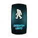 STVMotorsports® Laser Blue Rocker Switch Sasquatch Lights 20A 12V On/Off LED Light