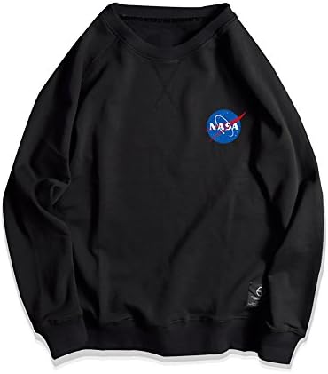 frose Adults Fashion NASA Logo Print Sweater Hoodie Sweatshirt