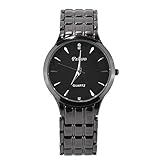 Watches For Men, Business Men's Black Steel Wrist Watches With Link Bracelet