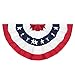 Anley US National Pleated Fan Flag, 1.5x3 ft American Bunting Flag Patriotic Stars & Stripes - Sharp Color and Fade Resistant - Canvas Header and Brass Grommets - United States 1.5 x 3 Feet Half Fan Banner