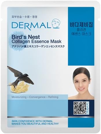 Dermal Sheet Mask, Top Selling Type, 10 Types x 10 Pieces, Set of 100, Pearl, Collagen, Hyaluronic Acid, White, Snails, Vitamins, Royal Jelly, Q10, Albutin, Gold, Moisturizing, Face Mask, Face Pack, Korean Cosmetics