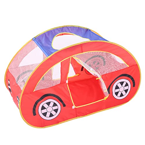 Red Mesh Tent Portable Indoor Castle for Foldable Tent House with Ocean Ball Pool for Ages Easy to Clean and Install