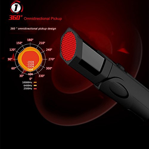 Tree New Bee TNB-MIC01 USB Plug and Play Studio Adjustable Desktop/Laptop Microphone, Black