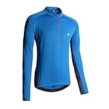 KORAMAN Mens Long Sleeve Cycling Jersey with Thumb Hole Quick Dry Bike Biking Shirts