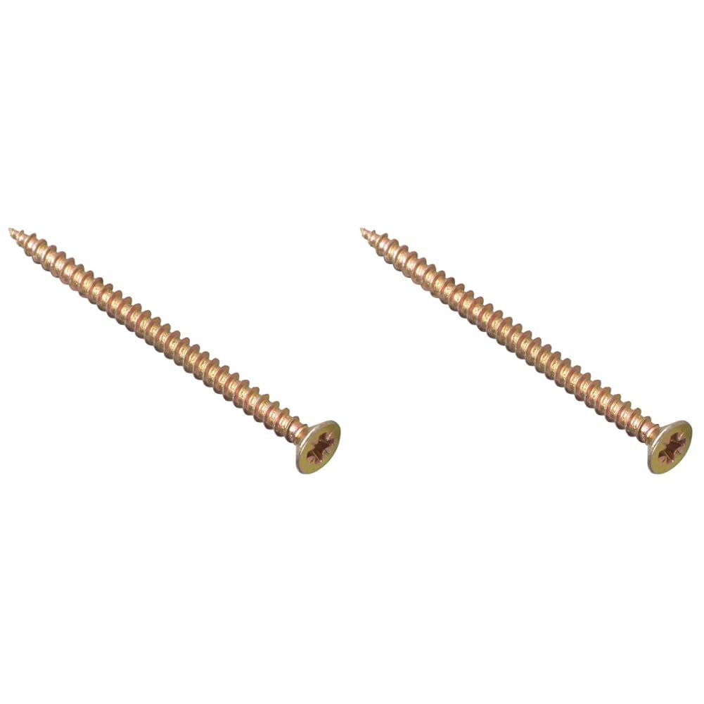 ForgeFix Multi-Purpose Single Thread Screws | 4.5 x 60mm | Zinc Yellow Passivated | Box 100 (Pack of 2)