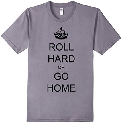 Arte Suave BJJ:  Roll Hard Or Go Home Brazilian Jiu-Jitsu - Male XL - Slate