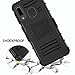 IRUNME for Samsung Galaxy A20 Case/Galaxy A30 Case,Galaxy A20/A30 Phone Case with [Tempered Glass Screen Protector],Full Body Protect Case with Belt Clip Kickstand for Men/Women (Black)