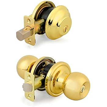 Brinks 4704-105 Keyed Entry Ball Knob & Deadbolt