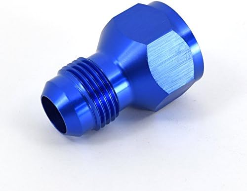 Kraken Automotive - Blue 6AN Female to 8AN Male Straight Aluminum Expander for Fuel, Oil, Coolant and Air