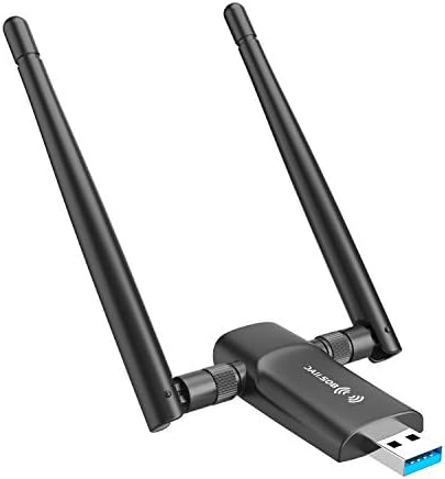 Nineplus Adaptador WiFi USB inalámbrico para PC - 1300 Mbps antenas duales 5Dbi 5G/2.4G Adaptador WiFi para PC de escritorio portátil Windows11/10/8/7/Vista/XP, adaptador inalámbrico para adaptadores